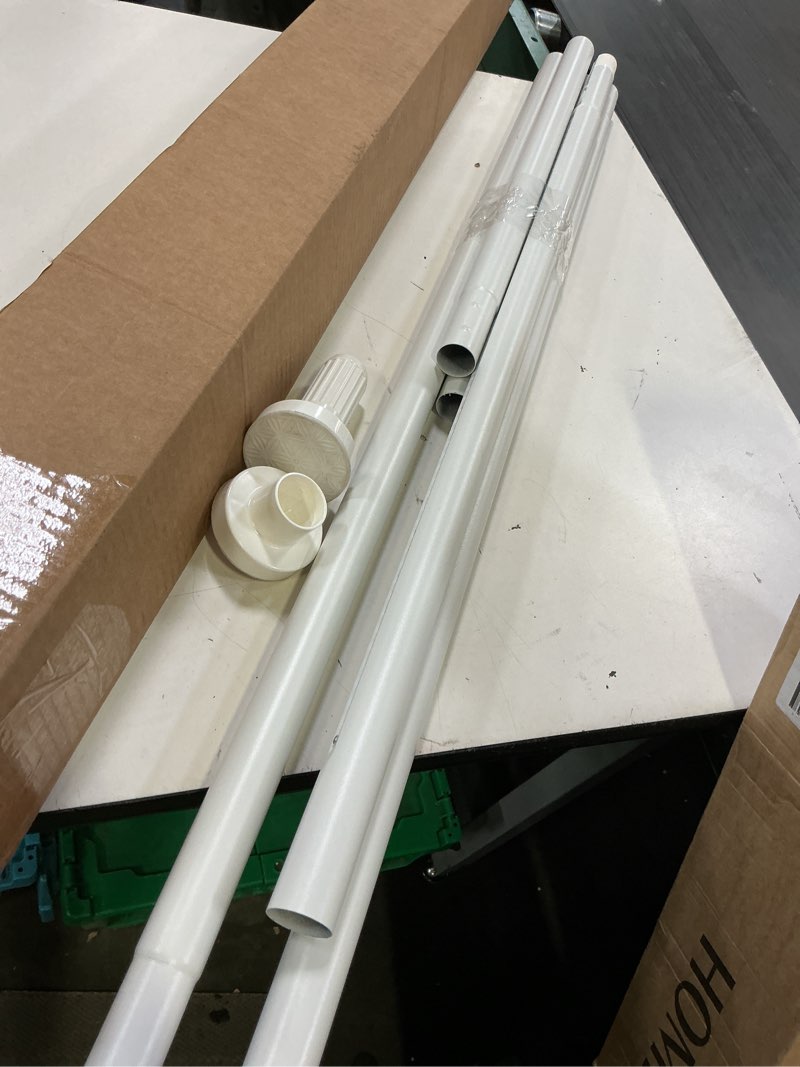 Condition photo showing As Is for room divider curtain rod,51-106 inch,adjustable shower curtain rods,no need drilling,closet telescopic poles,expandable balcony tension pole,white 51-106 inch white