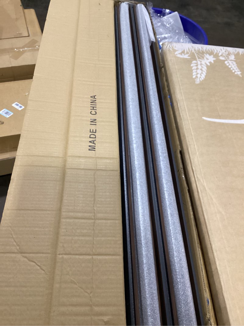 Condition photo showing New/Like New for 16-Pack 3D Slat Wall Panels, Easy-Install Soundproof Faux Wood Wall Panels, Modern Interior Décor for Living Room, Bedroom, Office, Walnut Finish, 47.2" x 6.3" 16-Pack Walnut