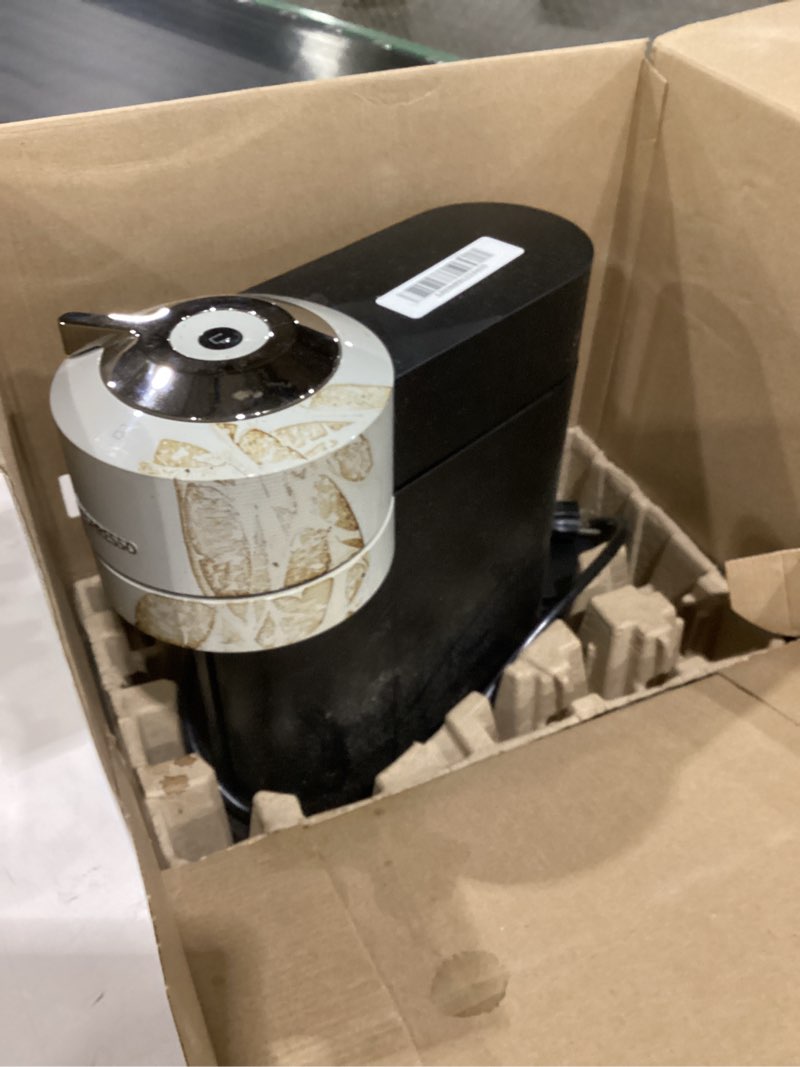 Condition photo showing As Is for nespresso vertuo next coffee and espresso maker by breville, light grey machine only gray