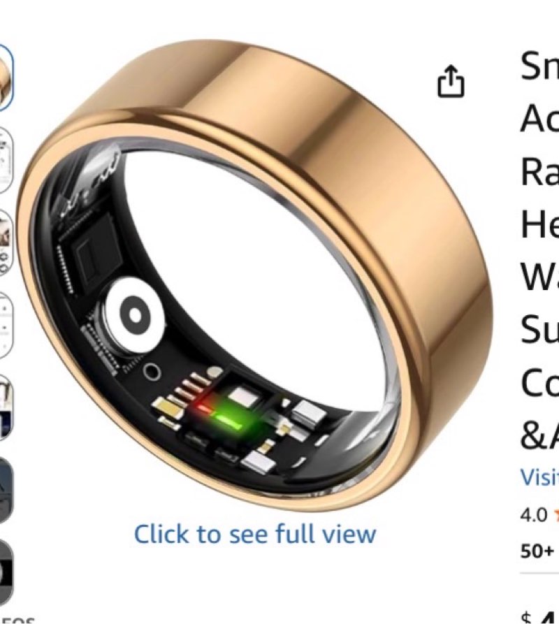 milavan smart health ring 2.0 for women men, slim scratch & fingerprint resistant design, efficient 
