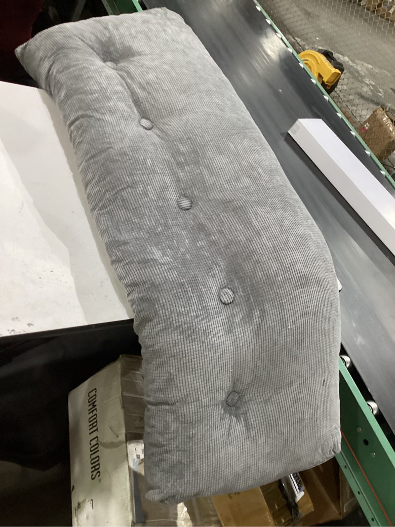 Condition photo showing Good Condition for headboard wedge pillows for sitting up in bed rest adult?triangular upholstered stuffed reading pillow for sofa couch back cushions lumbar body support dorm bedroom gray