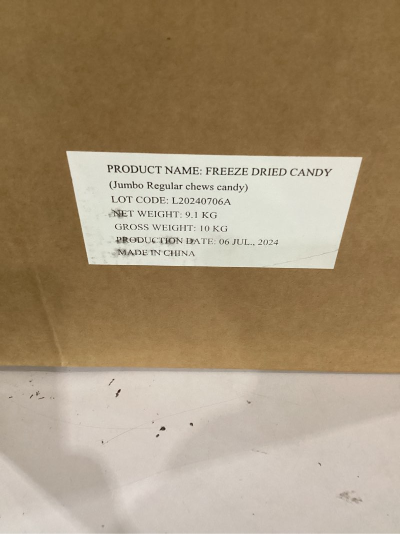 Condition photo showing As Is for best by 01/06/2026***** freeze dried candy (jumbo regular chews candy)