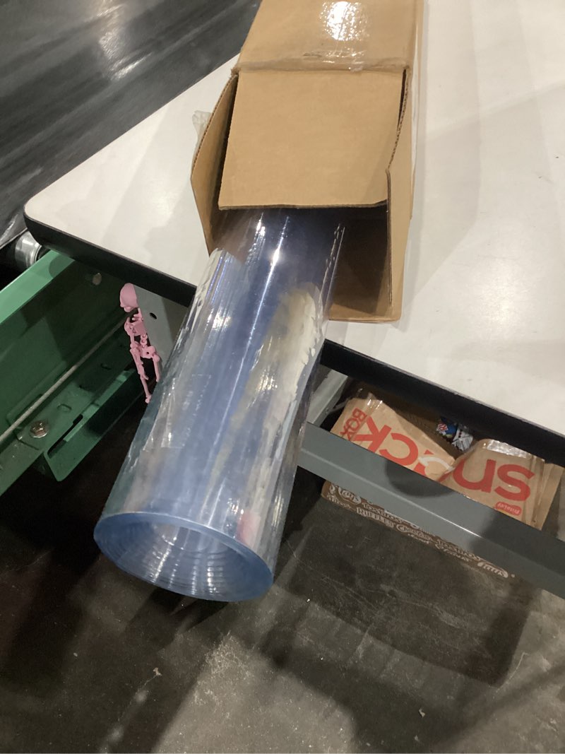 Condition photo showing New/Like New for Warmstar Clear Table Protector 2mm Thick, 40x120 Inch Clear Table Cover Protector, Plastic Table Cover, Clear Desk Mat Desk Pad, Desk Protector Mat for Coffee Table, Writing Desk, Dining Room 40" x 120"