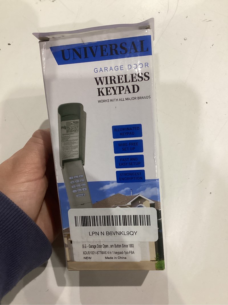 Condition photo showing Good Condition for garage door opener keypad compatible with liftmaster chamberlain craftsman garage door opener with 315/390 mhz learn button since 1993, replace 877max 878max garage door keypad wireless keyless entry 01