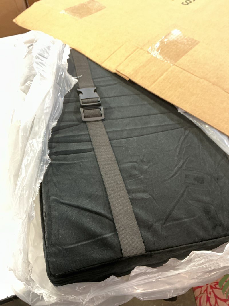 Condition photo showing Good Condition for balapet large recliner leg pillow, memory foam recliner cushion wedge shape recliner footrest extender,leg?back and lumbar support pillow with adjustable elastic straps(black)