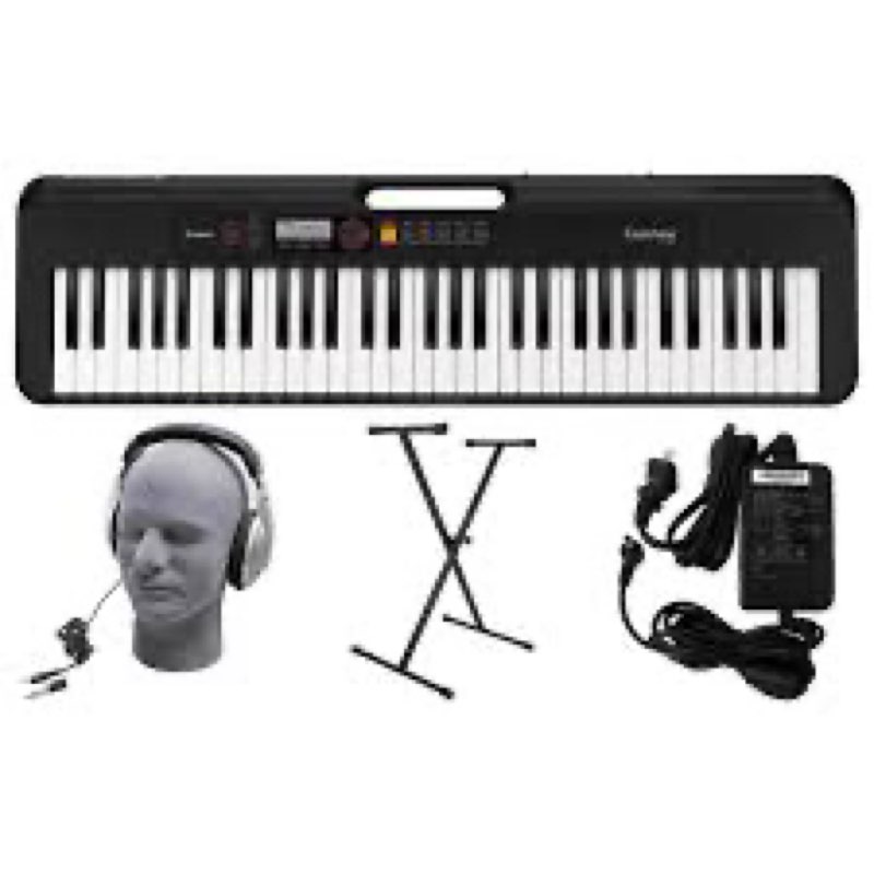 Casio CT-S200BK EPA 61-Key Premium Keyboard Package with Headphones, Stand, Power Supply, 6-Foot USB