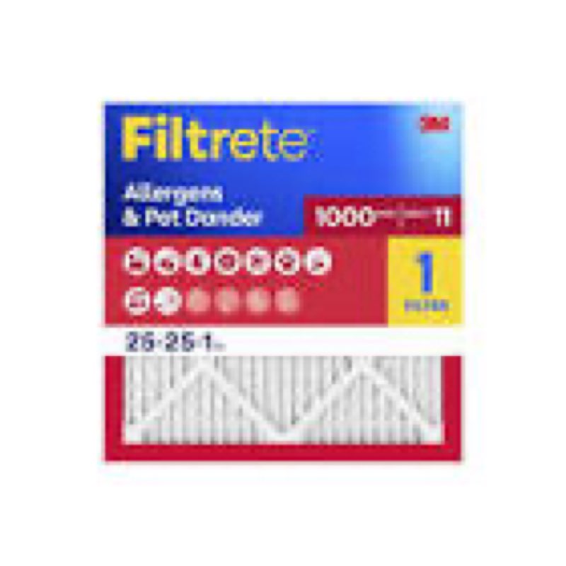 filtrete 20x25x4 air filter merv 11, mpr 1000 micro allergen defense 2-pack, fits honeywell & aprilaire, ac furnace hvac filters for home, pleated electrostatic (actual size 19.88 x 24.63 x 4.31 in)