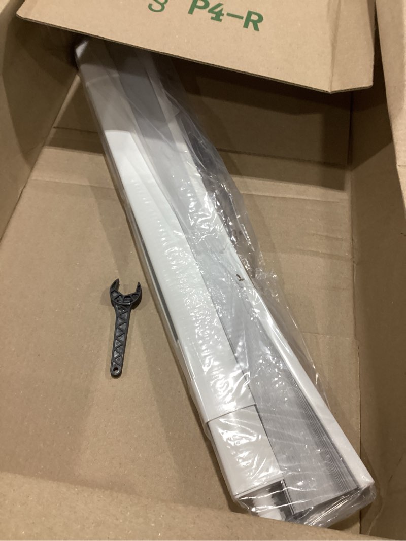 Condition photo showing As Is for lazblinds no tools no drill cordless cellular shades, blackout light blocking honeycomb shades for home, thermal insulation blinds for windows, 28" w x 48" h, white blackout-white 28" w x 48" h