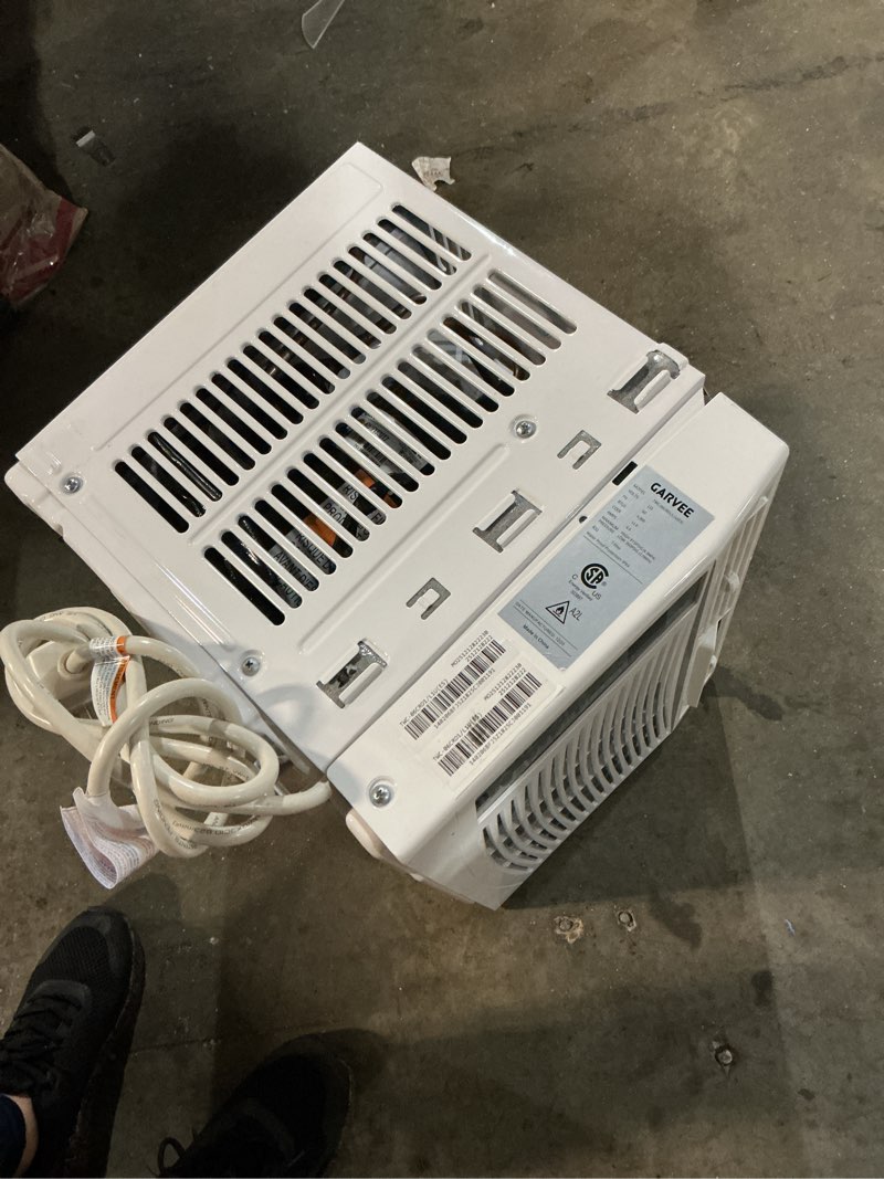 Condition photo showing As Is for cabihome 6,000 btu smart air conditioner window unit with sleep mode - cools 250 sq.ft, 24-hour timer, remote? smart app, easy install, white