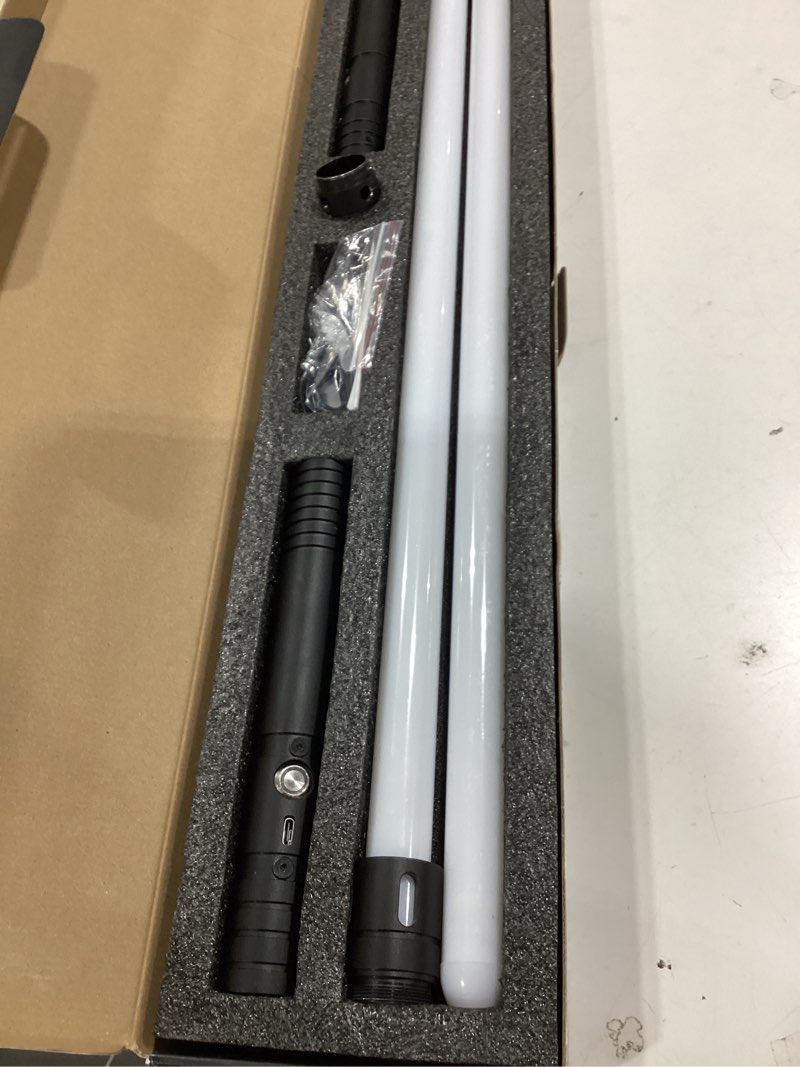 Condition photo showing Good Condition for 2pack fx dueling lightsaber battle sounds metal hilt update 20 colors changeable 4 modes 2 in 1 light sabers perfect christmas halloween present for kids 20 colors black