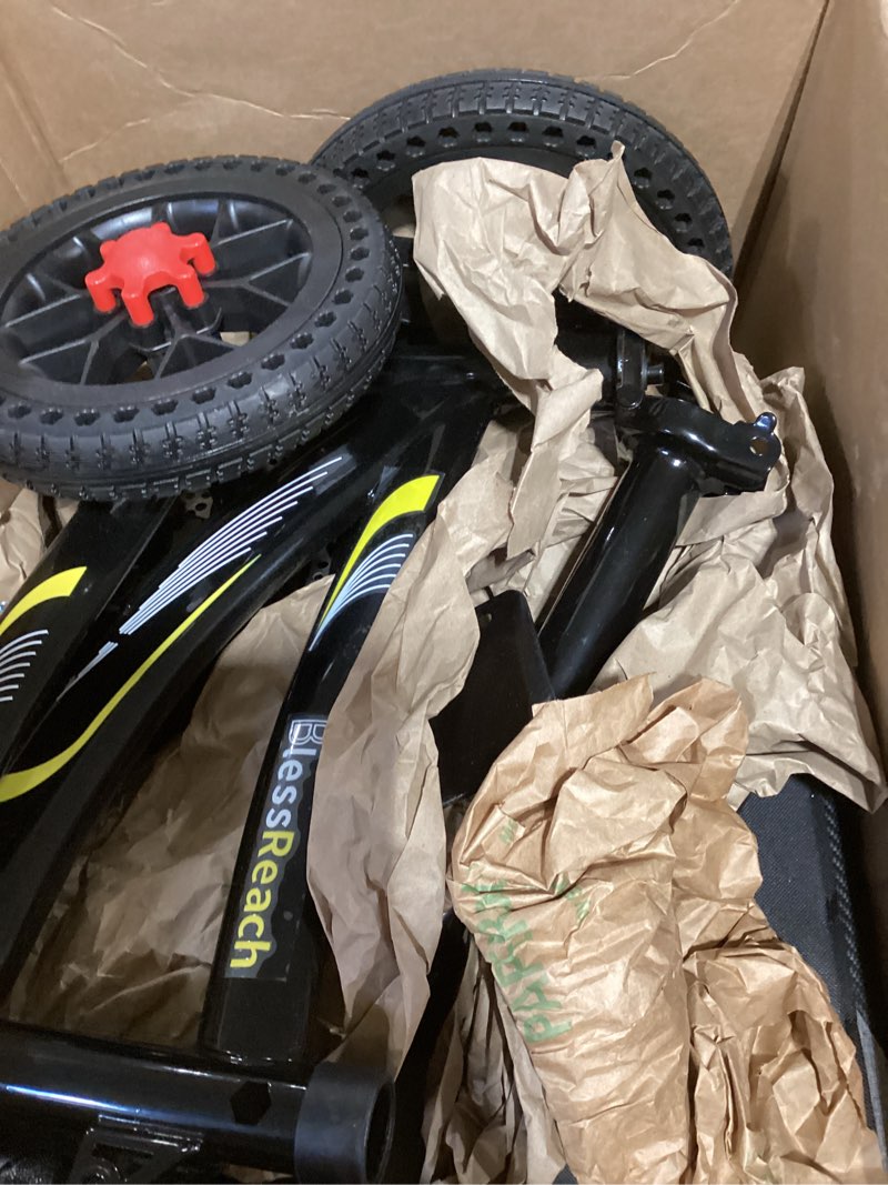 Condition photo showing New/Like New for Knee Scooter, 300lbs Capacity, 13" Big PU Seat, Disc Brake Knee Walker, All Terrain Foldable Knee Scooter Walker with Bag for Foot Injuries Compact Crutches Alternative (Black)