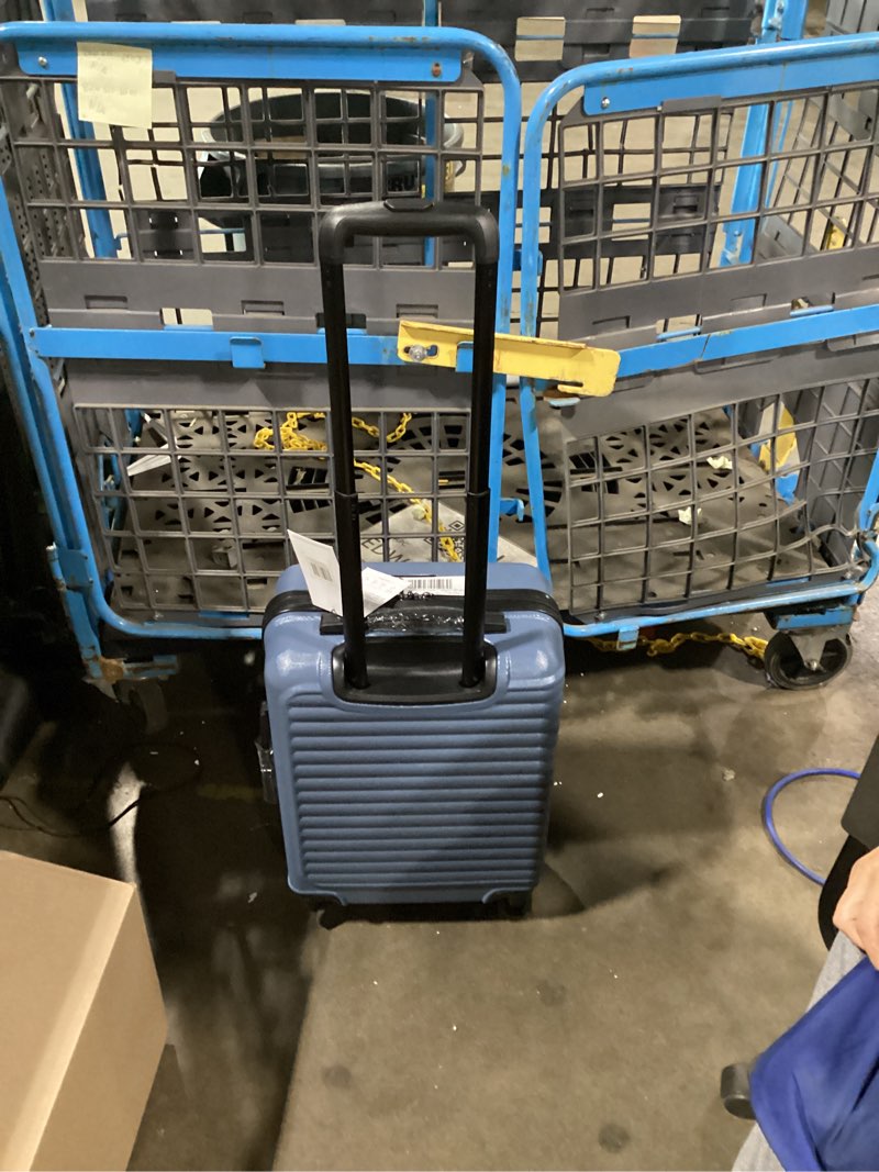 Condition photo showing Good Condition for travelhouse hardshell carry on luggage 20" lightweight hardside suitcase with silent spinner wheels.(blue)