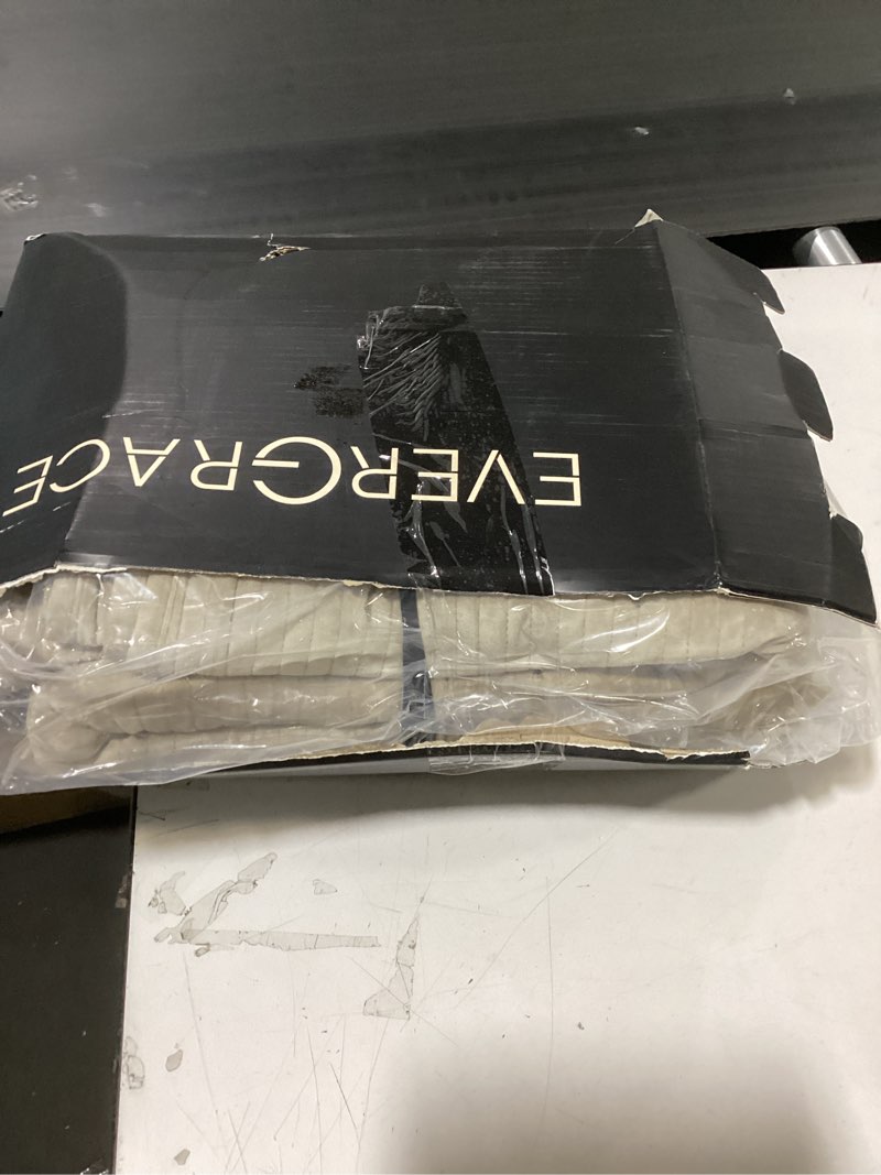 Condition photo showing New/Like New for evergrace velvet quilt set king size, luxurious soft quilted bedding sets, lightweight velvet comforter for all season, striped channel bedspread coverlet with 2 shams, urban taupe king channel urban taupe (light sheen)