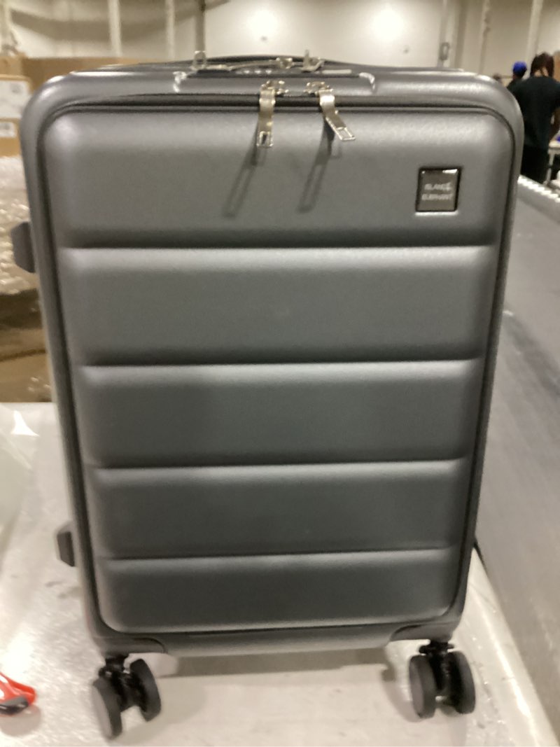 Condition photo showing As Is for 20 IN Carry On Luggage 22x14x9 Airline Approved - Front Pocket Hardside Travel Suitcase Unbreakable -with Cup Holder,Charging Port,Side Pothook, 360°Spinner Wheels, TSA Lock-Grey Grey 20 Inch-Standard