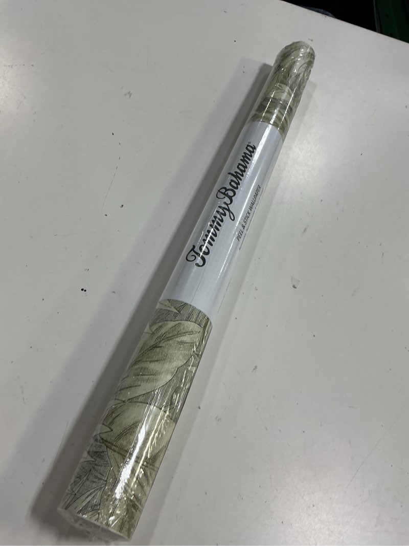 Condition photo showing New/Like New for tommy bahama - peel and stick designer wallpaper, premium coastal wallpaper for bedroom, powder room, kitchen, self adhesive, vinyl, 30.75 sq ft coverage (bahamian breeze collection, linen)