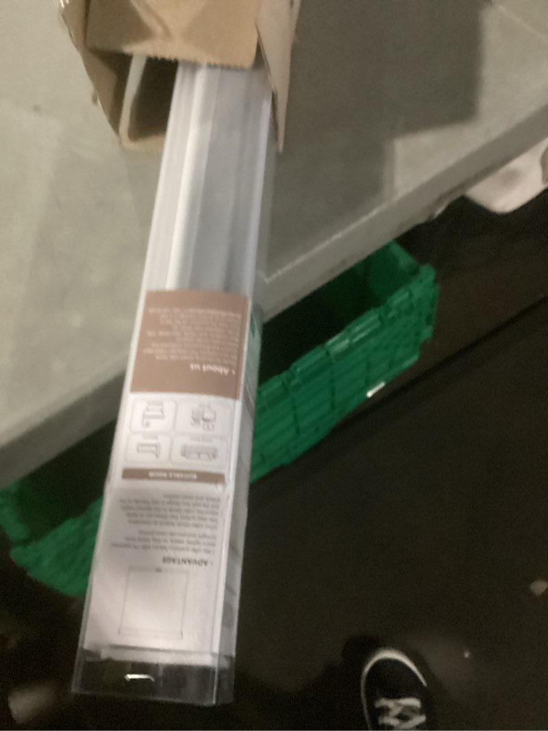 Condition photo showing Good Condition for lotus & windoware cordless, 2 inch faux wood blind, 35" wide x 60" long, window blinds, blinds & shades, blinds for indoor windows, smooth, bright white, (actual size - 34.5" x 60")