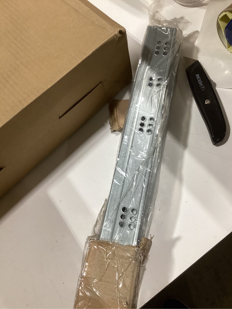 Condition photo showing New/Like New for knobelite 1 Pair 21 Inch Undermount Drawer Slides, Self Soft Close Full Extension Drawer Rails Concealed Drawer Runners Adjustable Locking Devices Mounting Brackets Screws Included 21 Inch 1
