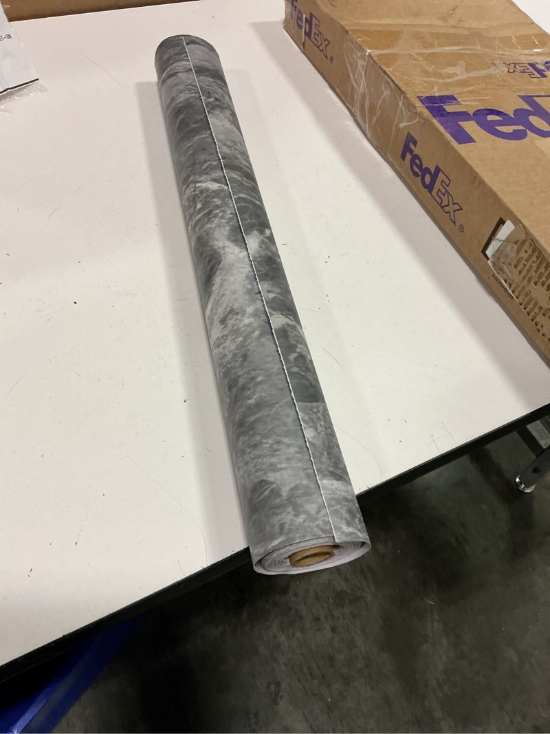 Condition photo showing As Is for self adhesive stone wallpaper roll 10x2 feet, waterproof oil proof vinyl film for kitchen backsplash, countertop cabinet bathroom, peel and stick easy install, pvc material
