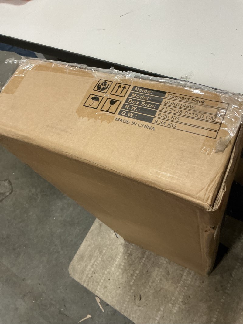 Condition photo showing New/Like New for Ulif H4 Portable Closets, 4-Tier Metal Clothes Garment Rack for Bedroom and Cloakroom, Clothing Closet Storage and Organizer Wardrobe, 35.4" W x 14" D x 76.4" H, White H4 White