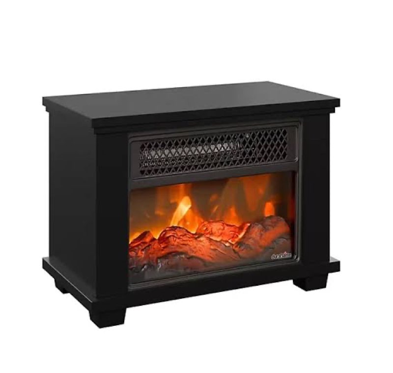 duraflame tabletop stove heater white waxy weathered pine top