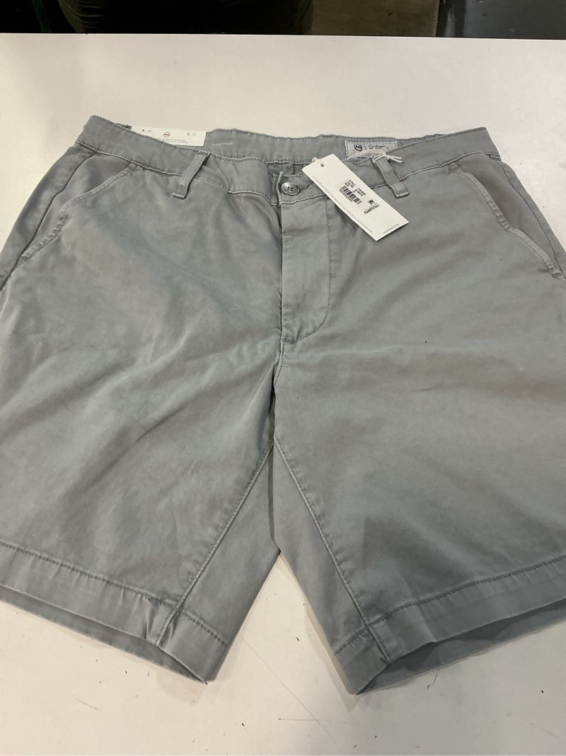 Condition photo showing Good Condition for size 31 color slwhts ag wanderer 8.5 stretch cotton shorts