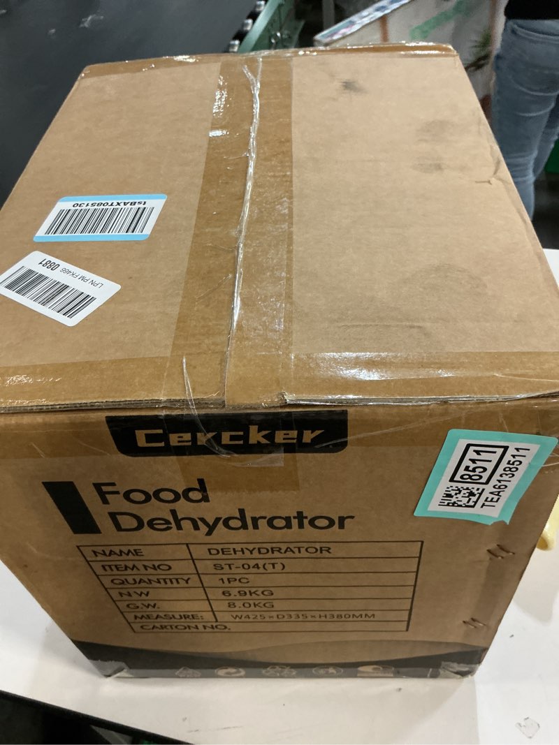 Condition photo showing New/Like New for Food-Dehydrator Machine 8 Stainless Steel Trays, 500W Jerky Dehydrator for Meat, 190ºF Mushroom Dryer, 24H Timer Fruits Dryer for Herbs, Veggies, Yogurt & Dog Treats 8 trays