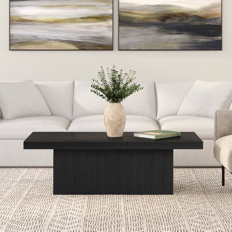 karyme 48" wide rectangular coffee table