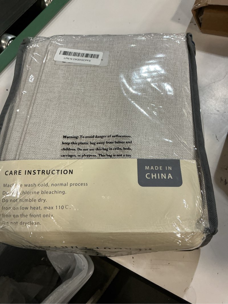 Condition photo showing Good Condition for inovaday 100% blackout curtains for bedroom, black out curtains 84 inch long, clip rings linen blackout drapes, thermal insulated room darkening for living room, 2 panels - beige,w50xl84 beige 50"w x 84"l (pack of 2)