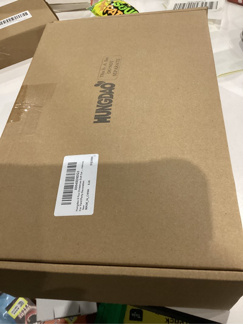 Condition photo showing New/Like New for Hungdao 4ft Christmas Golf Cart Decoration Kit Christmas Inflatable Santa Duck PVC Blow Ups Santa Duck Fan Flag Tinsel Garlands Tinsel Streamers Reusable Outdoor Pool Floats Decoration for Parade Yard