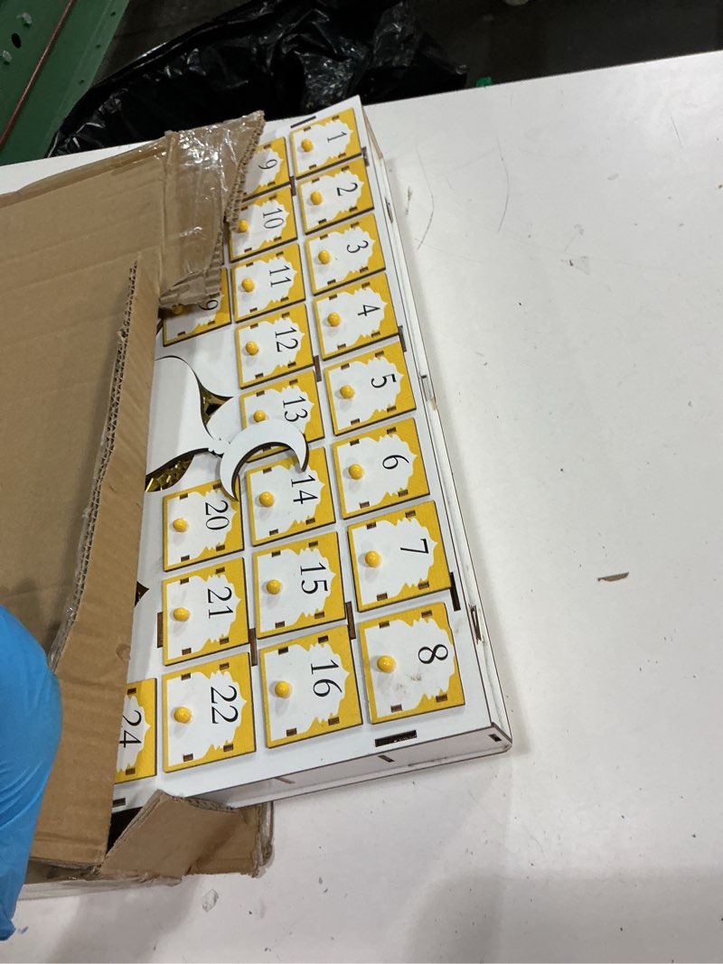 Condition photo showing Good Condition for weysat 2026 ramadan advent calendar 30 days large wood islamic advent calendar countdown tracker date with drawer ramadan decoration for home table muslim islamic gifts for eid mubarak party supplies