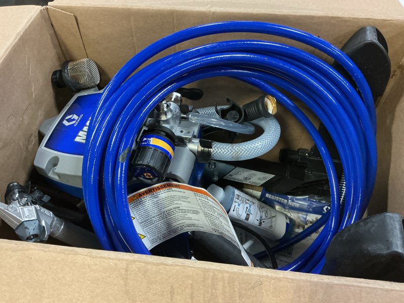 Condition photo showing As Is for Graco Magnum 262800 X5 Stand Airless Paint Sprayer, Blue Magnum X5 Airless Paint Sprayer