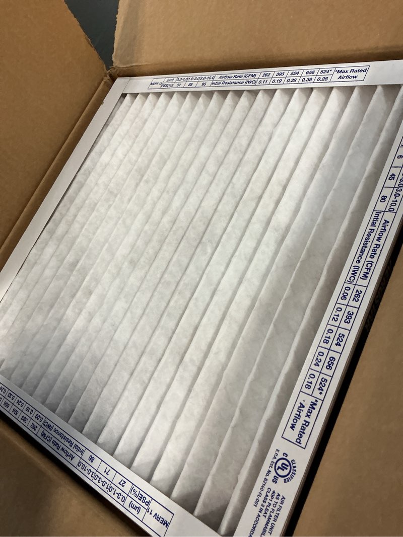 Condition photo showing Good Condition for aerostar 16x16x1 merv 11 air filter, 6 count, actual size (15.75 x 15.75 x 0.75 ), hvac, air conditioning & furnace filter for dust, pet dander, smoke & allergies (mpr 1200 / fpr 7), made in usa 6 pack advanced merv 11