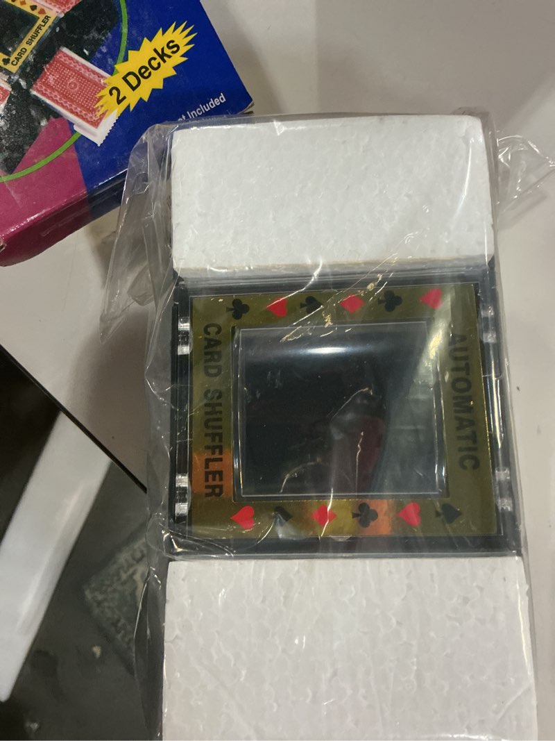 Condition photo showing Good Condition for Automatic Card Shuffler 1/2/4/6 Decks,Battery Operated Electric Playing Card Shuffler for UNO,Casino Card Game,Poker,Phase 10,Blackjack,Texas Hold'em,Home Card Games 1-2 Decks