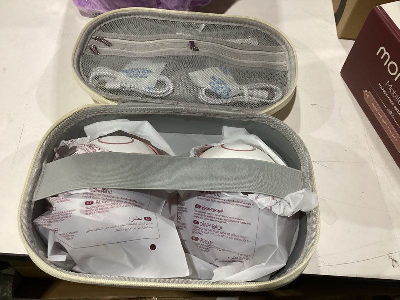 Condition photo showing Good Condition for Momcozy Breast Pump Hands Free Mobile Style | M6, Wearable Breastfeeding Pump Ideal Rhythm for More Milk, DoubleFit Flange More Fit & Discreet with 3 Modes & 9 Levels, 24mm - 2 Pack Cozy Red 2 Count Cozy Red