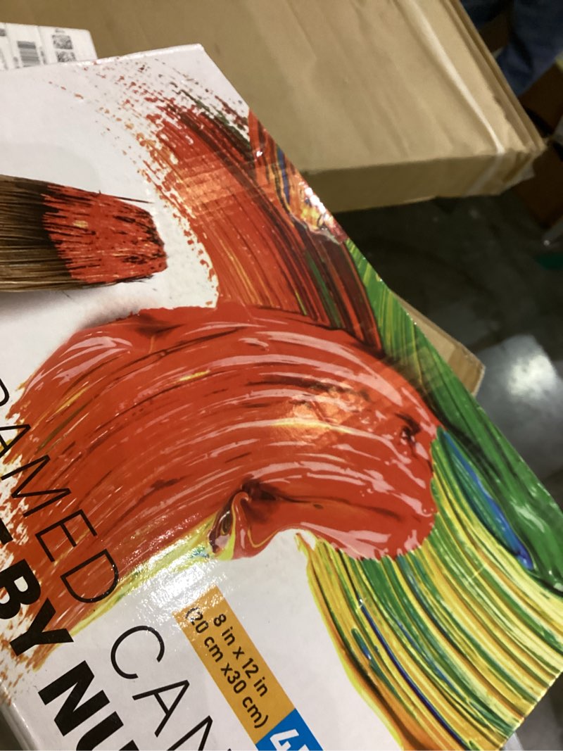 4 Pack Paint by Numbers Kit for Adults with Frame Flower Easy, Framed Paint by Number for Adults Beg