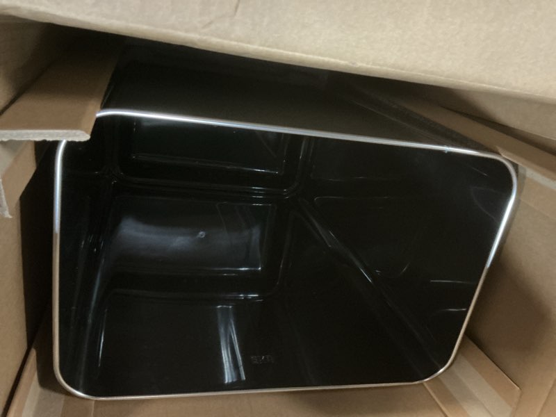 Condition photo showing Good Condition for EKO Mirage-T 50 Liter / 13.2 Gallon Touchless Rectangular Motion Sensor Trash Can, Brushed Stainless Steel Finish