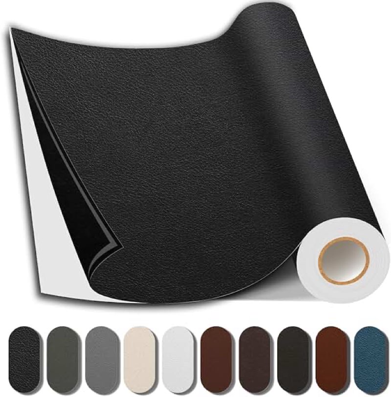 leather repair patch, 35x79 inch repair patch self adhesive waterproof, diy large vinyl patches for couches, furniture, kitchen cabinets, wall ?coffee, 35x79 inch? 35x79 inch coffee
