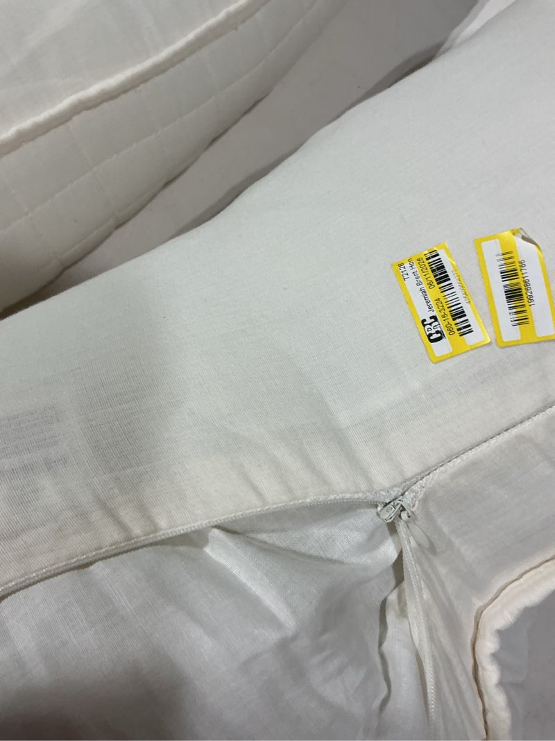 Condition photo showing Good Condition for jeremiah brent home 36"x14" box rice stitch gauze oversized oblong accent pillow cream