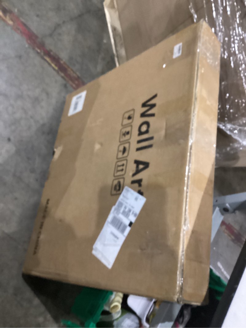 Condition photo showing New/Like New for Troartos 3D Textured Neutral Abstract Wall Art with Vase, White and Brown Wall Decor with Rabbit Decoration, Minimalist Geometric Artwork for Living Room Hallway Dining Room Bedroom Office, 24x24 In 24"L x 24"W White and Brown Wall Art