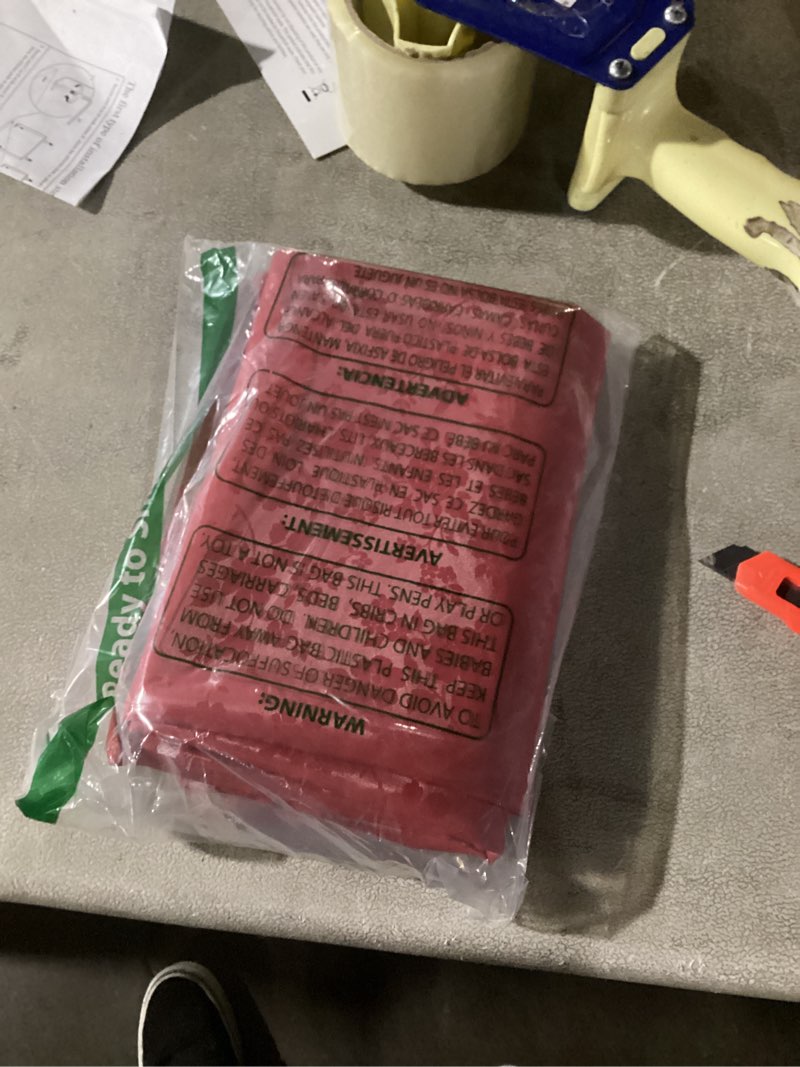 Condition photo showing Good Condition for Smiry Round Table Cloth, Waterproof Heavy Duty Vinyl Tablecloths, Wipeable Washable Table Cover for Christmas, Kitchen and Dining Room (Red, 60" Round) 60" (Round) Red