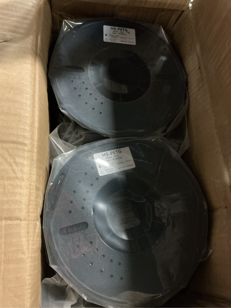 Condition photo showing Good Condition for pla+ filament bundle 6kg, 3d printer pla pro filament kit, dimensional accuracy +/- 0.02mm, individually vacuum packed, black 3d printing filament set, 6 spools 1kg each 1kg*6-pla+ (black x 6)
