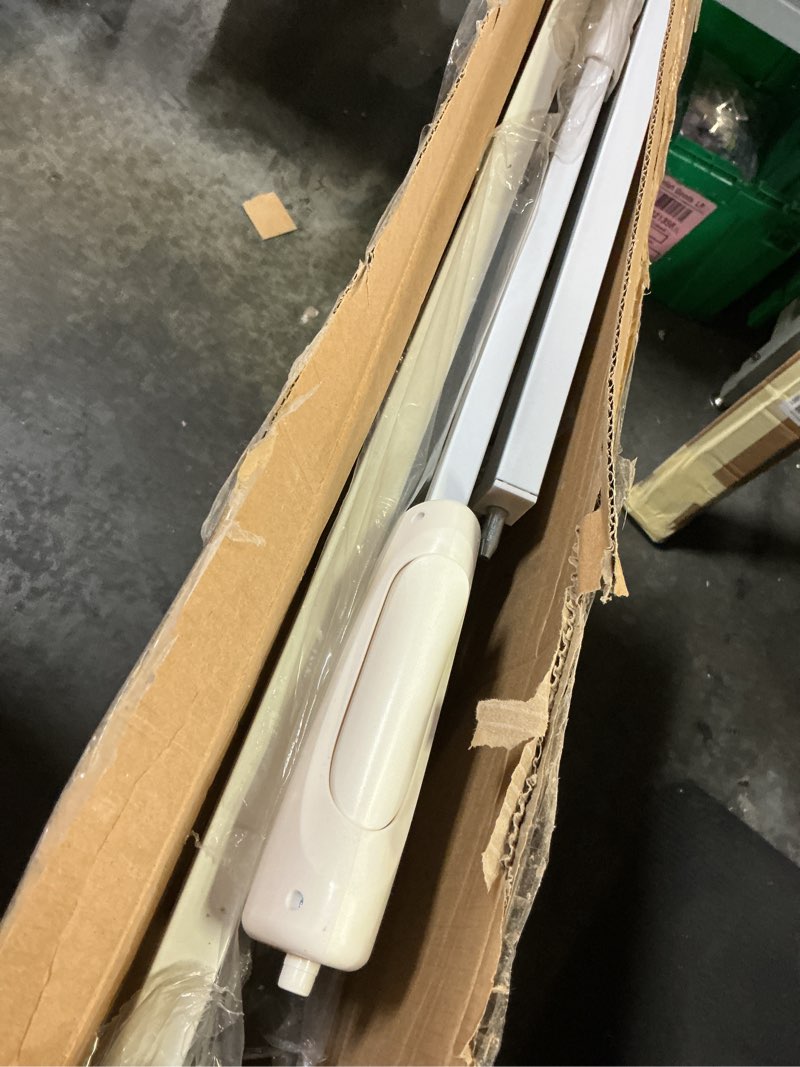 Condition photo showing As Is for ALLAIBB Extra Wide Baby Gate Pressure Mount Auto Close White Metal Child Dog Pet Safety Gates with Walk Through for Stairs,Doorways,Kitchen and Living Room(71.65-76.38"/182-194cm) White 71.65-76.38"/182-194cm