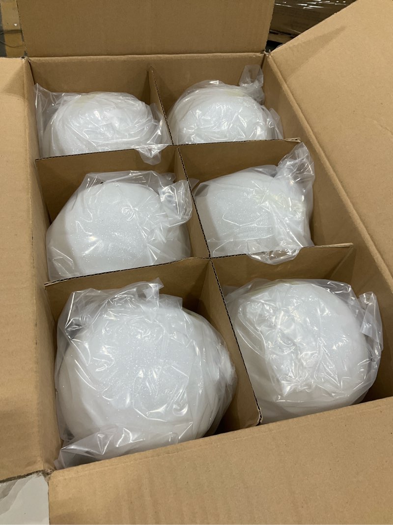 Condition photo showing New/Like New for Poen 12 Pcs 6 Inch Large Christmas Ball Ornaments Glitter Extra Large Christmas Ornaments Giant Xmas Balls Tree Decorations with Hanging Loop for Xmas Holiday Party Decor (White) White 12