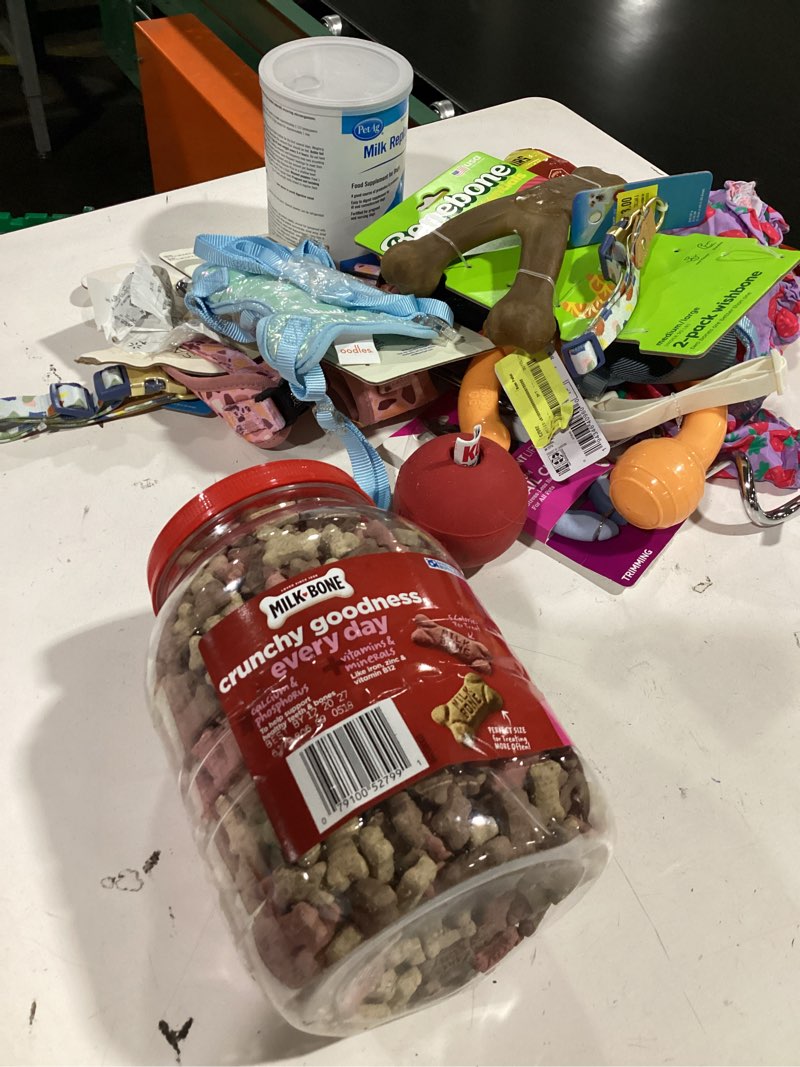 assorted dog items 