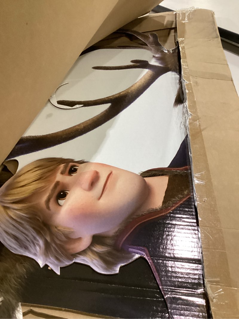 Condition photo showing As Is for cardboard people kristoff & sven life size cardboard cutout standup - disney's frozen ii (2019 film) kristoff & sven one size