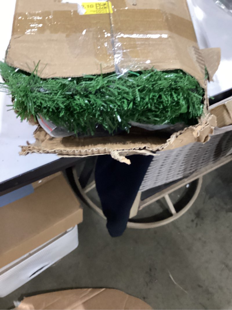 Condition photo showing Good Condition for mabozoo dog pee pad holder with artificial grass, 33.8 * 24 * 17.7 in foldable indoor dog potty tray with hemmed edge, no spill pee pad holder tray puppy litter box for dogs x-large