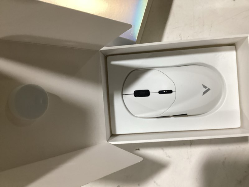 Condition photo showing New/Like New for rapoo vt2 max wireless gaming mouse, true 8k wireless polling rate, 53g lightweight, up to 750 hr battery, nordic nrf54l15 mcu, 120-million optical switch, 10 programmable buttons, macro enabled white