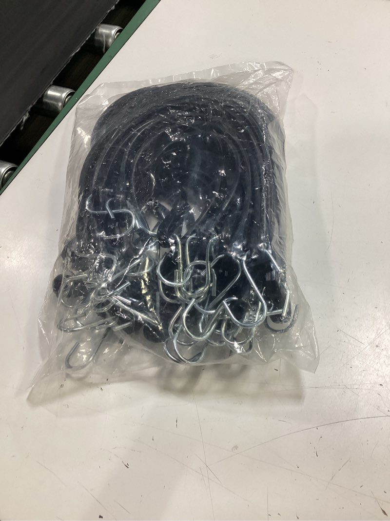 Condition photo showing Good Condition for 10" 15" 21" 31" bungee cords with hooks heavy duty 20 pack – epdm rubber uv resistant, assorted sizes, tarp straps tie down for truck, towing, construction, marine, trailer 10"4pcs, 15"4pcs, 21"6pcs, 31"6pc 20.0