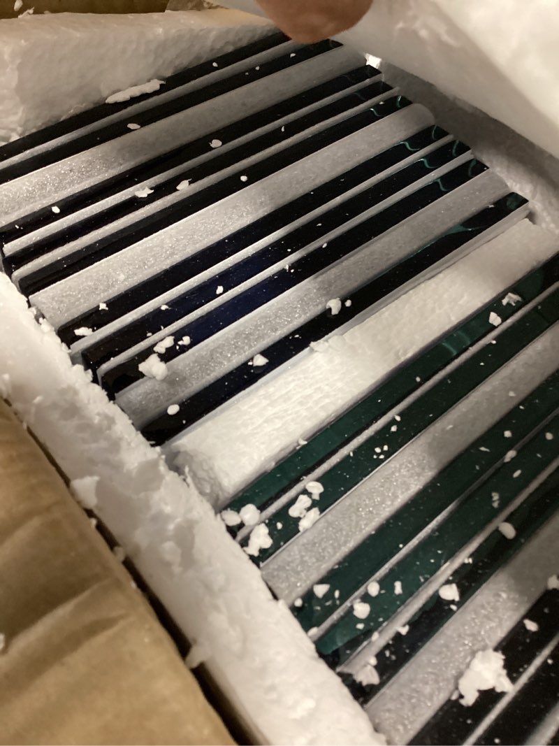 Condition photo showing New/Like New for glass subway tile 3 x 6 inch cobalt blue for kitchen backsplash bathroom wall pack of 32 sheets 3 x 6 inch cobalt blue-32 sheets