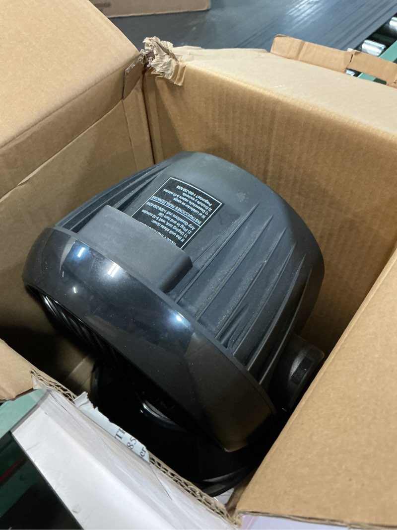 Condition photo showing As Is for lasko whirlwind heat orbital oscillation ceramic space heater with remote